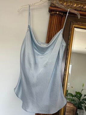 Wilfred Pale Blue Satin Cowl Neck Camisole